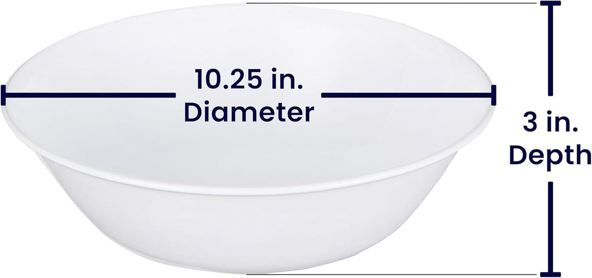 Corelle Livingware 2-quart Serving Bowl Winter Frost White (4)